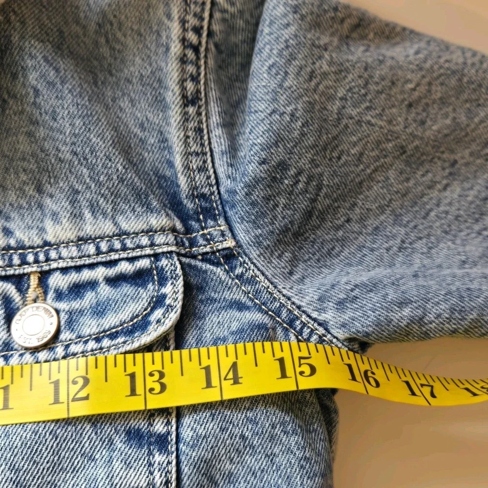 Gap Denim‎ Kid's Sherpa Lined Jacket Girl's Size L 10 Unisex Snap Front